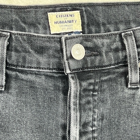 Citizen of Humanity 30 Premium Vintage Black Distressed Olivia High Rise Jean - Picture 6 of 14